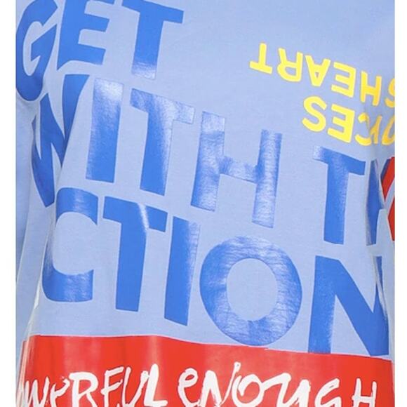 Chloé Corita Kent Graphic print Cotton jersey Tee Tender Blue - Picture 3 of 7